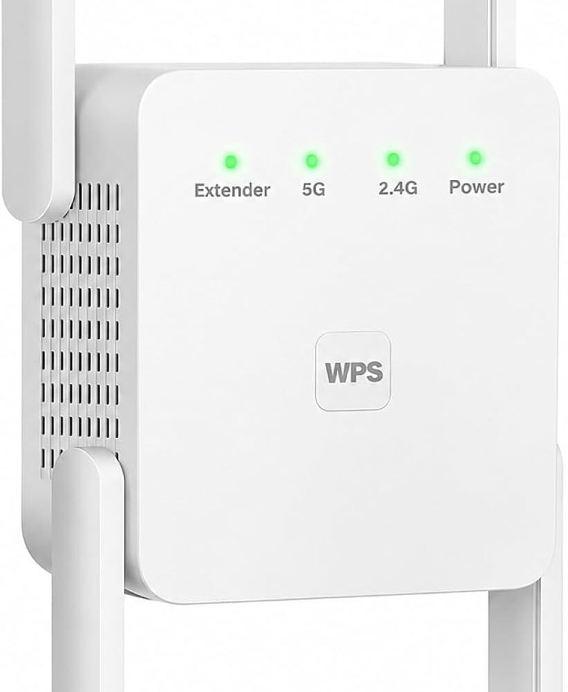 WiFi Extender Signal Booster for Home WiFi Booster 1200Mbps | Dual Band 5GHz & 2.4GHz Covers Up to 2150 Sq.Ft & 35 Devices, Ethernet Port with Four Antennas