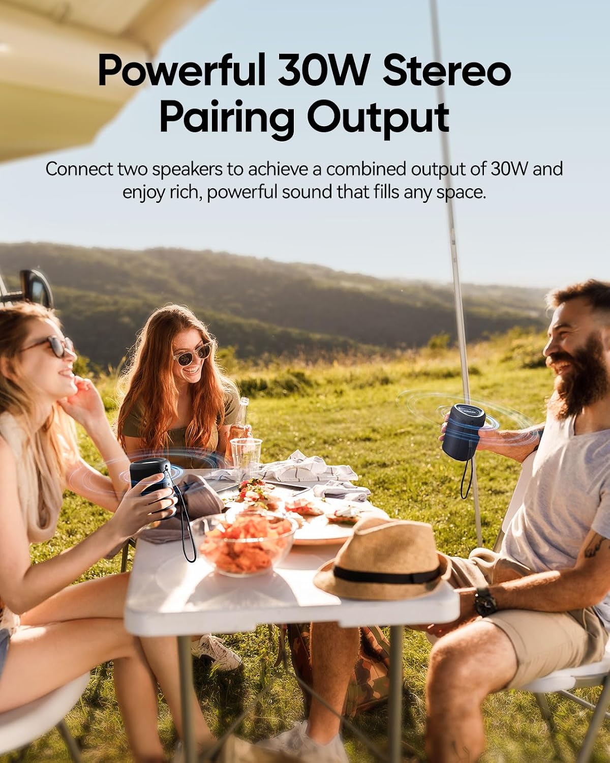 Portable Bluetooth Speaker Beach Essentials: IPX5 Waterproof for Outdoor | Powerful HD Sound,Dynamic Light,All Day Playtime,Wireless BT 5.3,TWS Pairing,Travel|Camping|Pool Accessorie,School Supplies - Image 8