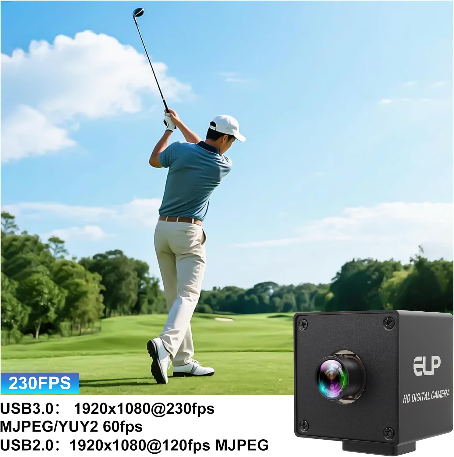 12MP 4K USB3.0 Autofocus Camera,120fps High Speed 88° HFOV No Distortion Lens UVC Driver-Free Webcam Plug&Play for Jetson Nano Windows Golf Swing Capture Lightburn Laser Engraver 3D Printer - Image 2