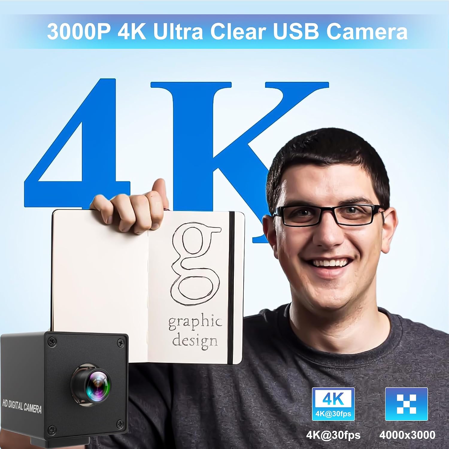 12MP 4K USB3.0 Autofocus Camera,120fps High Speed 88° HFOV No Distortion Lens UVC Driver-Free Webcam Plug&Play for Jetson Nano Windows Golf Swing Capture Lightburn Laser Engraver 3D Printer - Image 5