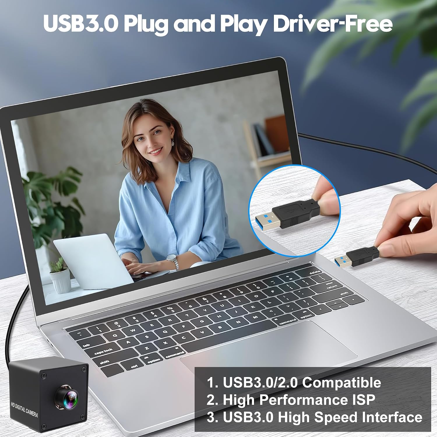 12MP 4K USB3.0 Autofocus Camera,120fps High Speed 88° HFOV No Distortion Lens UVC Driver-Free Webcam Plug&Play for Jetson Nano Windows Golf Swing Capture Lightburn Laser Engraver 3D Printer - Image 6