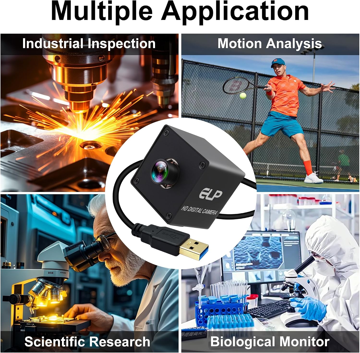 12MP 4K USB3.0 Autofocus Camera,120fps High Speed 88° HFOV No Distortion Lens UVC Driver-Free Webcam Plug&Play for Jetson Nano Windows Golf Swing Capture Lightburn Laser Engraver 3D Printer - Image 7